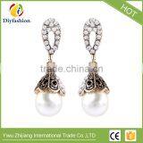 Fashion Diamond Pearl Drop Shape Earring for Women thumbnail-1