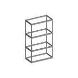 Gray Color Record Storage 42 X 15 X 84, Supermarket Shelf With 4 Levels, 24 Box Capacity