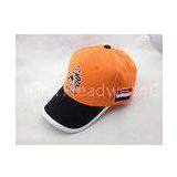 Netherlands Orange Sun Baseball Cap Waterproof , Football Fan Hat 55 - 56 Adjustable