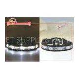 Durable Led Bright Lights Flashing Nylon Dog Collar With Custom Printing Of Heat Transfer