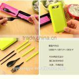 ABS Portable Chopstick Spoon Fork 3 Piece Set Ableware/Lidg Travel 3 Piecer Set Wheat Straw /f Dining Tableware thumbnail-2