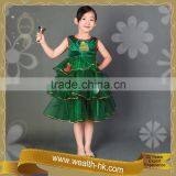 Pretty Girl Christmas Tree Ruffle Dress