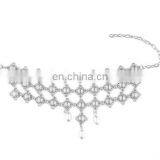 Matching Jewelry Layered Golden Chain Pendant Pearl Beads Tassel Bracelet thumbnail-4