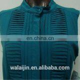 Woman's Classic Pleated Front Button Open Shirt Dress Made of Chiffon Crepe thumbnail-4