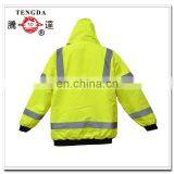 Flourescent Yellow Reflective Safety Nylon Winter Rainwear thumbnail-3