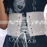 2017 Summer New Design Metal Fabric Diamante XXX Thin Diamond Binding Corset for Women Wear Evening Dress thumbnail-1