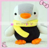 lovely plush penguin toy with scarf