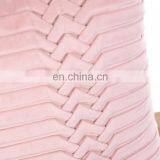 New Products Pink Velvet Wrinkle Cushion Cover/sofa Cushion Throw for Home Decor thumbnail-3