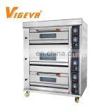 Industrial Bakery Machine Cake Bread Pizza Baking 3 Deck Gas Oven Prices thumbnail-2