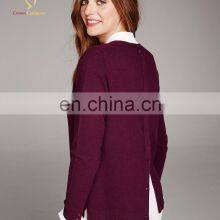 Ladies Fashion Cashmere Knit Sweater Button Back Design Sweater thumbnail-3