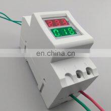 2P 36mm Din Rail Dual LED Display Voltage and Current Meter Voltmeter Ammeter Range AC 80-300V 200-450V 0-100A thumbnail-4