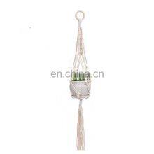 K&B Wholesale Indoor Adjustable Cotton Rope Wall Artificial Plant Flower Pot Holder Hanger Garden Hanging Baskets thumbnail-5