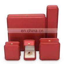 Cheap but High Quality Custom Color Leather Convex Edge Jewelry Box Leather Box Jewelry Packaging Box thumbnail-2