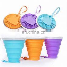 Reusable Camping Silicone Collapsible Silicone Cup Rubber Coffee Cup With Lids Foldable Coffee Cup thumbnail-5