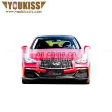 Genuine Car Bumpers For Eau Rouge Body Kit For Infiniti Q50 2015-IN Front Rear Bumpers Flog Lamp Grille Fender Grille Front Lip