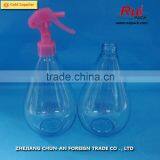 PET Tear Drop Bottles With Trigger Sprayer ,empty Water Drop Shaped Water Plastic Bottle