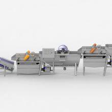 Stainless Steel Leafy Vegetables Processing Line With 380V Power & 14.92KW Fan thumbnail-1