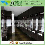 Wall Wooden Casio Watch Display Stand Cabinet With LED Light