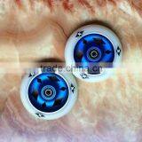 Orange Scooter Wheels With Blue Metal Core 100mm For Sale thumbnail-4
