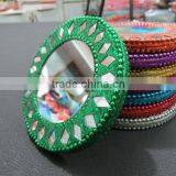 Rajasthani Indian Traditional Pocket Mini Mirror Purse Makeup Mirror thumbnail-6