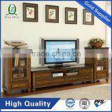 Top1 Waterproof Morden Corner Design TV LCD Wooden Cabinet With Showcase