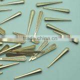 Needle Shape Hot Fix Alloy Studs Long Tear Drop in Gold Black Nickel Silver and Antic Brass thumbnail-1