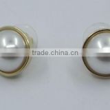 simple ivory pearl rhinestone earrings stud