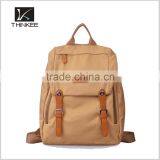 Wholesale Made in China Custom Fashion Korean Khaki Canvas Backpacks