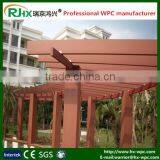 Morden Pergola 3x3m With Eco-friendly Wood Plastic Composite Deck Material for Outdoor Landscape Places
