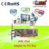 DVB-ASI output PCI V2.2 adapter for broadcasting, cable and TV