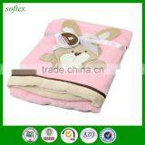 102*76cm 280g Flannel Baby Blanket Pattern Embroidered Baby Blanket thumbnail-3
