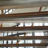 Office Building Commercial Wood Staircase Stainless Steel Framed thumbnail-5