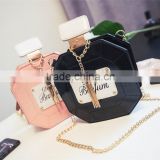 2016 new summer fashion stereo types chain handbag shoulder bag,perfume bottle bag
