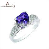 925 Sterling Silver Ring With Red CZ Stones thumbnail-3