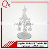 Customized Beautiful Pendants Decorated Clear Glass Christmas Tree
