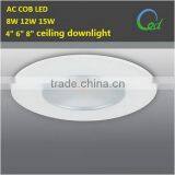 Input 100-260V Recessed COB Led Ceiling Light 8W,12W,15W