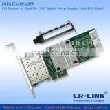 LREC9044PF-4SFP PCIe x1 100Base-FX 100FX Quad SFP Port Fiber NIC (Intel 82580 Based) Unique Modle in the world