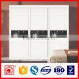 White Lacquer Cheap Shutter Sliding Wardrobe Doors