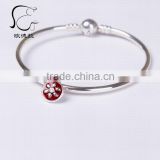 handmade piece of the puzzle charm bangle