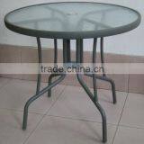 Used Aluminum Frame Glass Hotel Table YT40 thumbnail-1