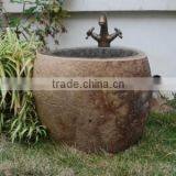 2015 Natural Handmade Cobble Stone Wash Basin thumbnail-3