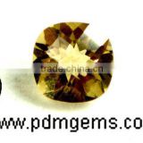 Citrine Semi Precious Gemstone Cushion Square Checker Checkerboard For Platinum Necklace From Wholesaler