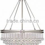 530-31 Regina Brushed Nickel 28" Wide Crystal Ceiling Light thumbnail-3
