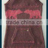 Women's Bear Jacquard Knitted Sleeveless Dress
