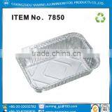 800ml Rectangular/oblong Vertical Edge Flange Aluminium Foil Container