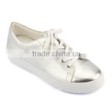 wholesale china latest flat korean style fashion pearl leather lady summer shoes