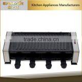 Professional Electric Cooker Grill , Somkeless 1200W Electric Raclette Grill for 8 Person thumbnail-1