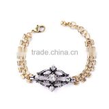 Gold Plated Fashion Bracelet with Gemmed Eye Patch 2015