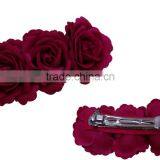 Beautiful Barrette Glued Red Simulation Flower for Women Hair Clip thumbnail-1