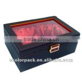 square leather small plastic tool box with PVC window